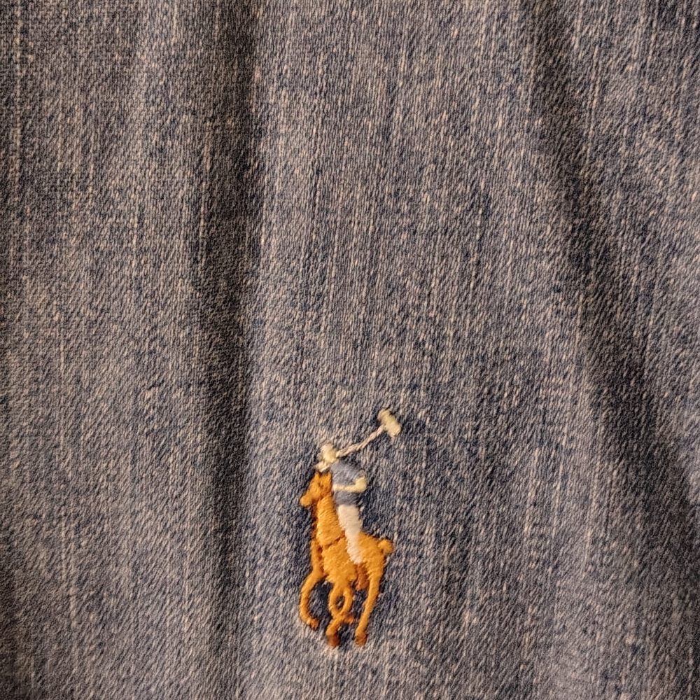 Ralph Lauren Casual Blue Button Down Shirt Vintage 1990s - Picture 3 of 5